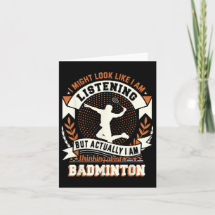 Best Badminton Lover Badminton Coach Smash  Card