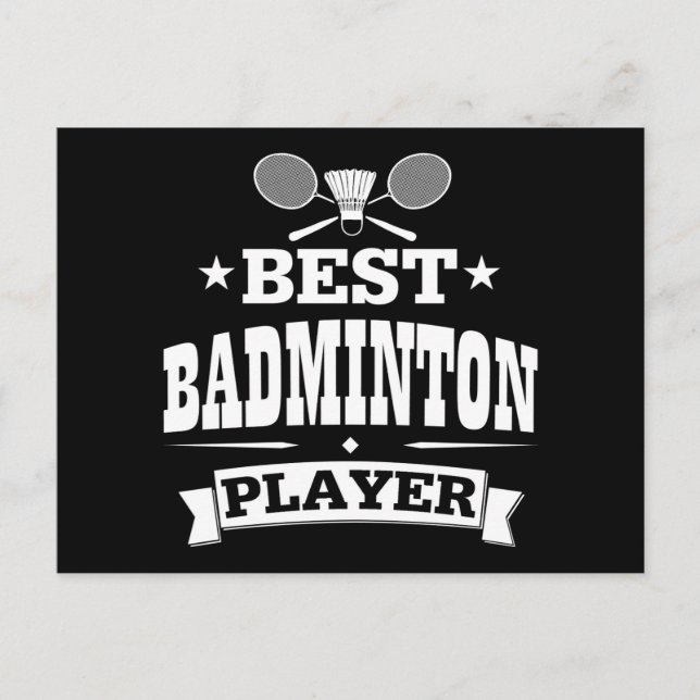 Best Badminton Player Postcard (Front)