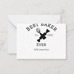 Best baker ever add name text baking est year cook card