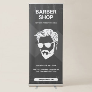Best Barber Shop Vertical Retractable Banner