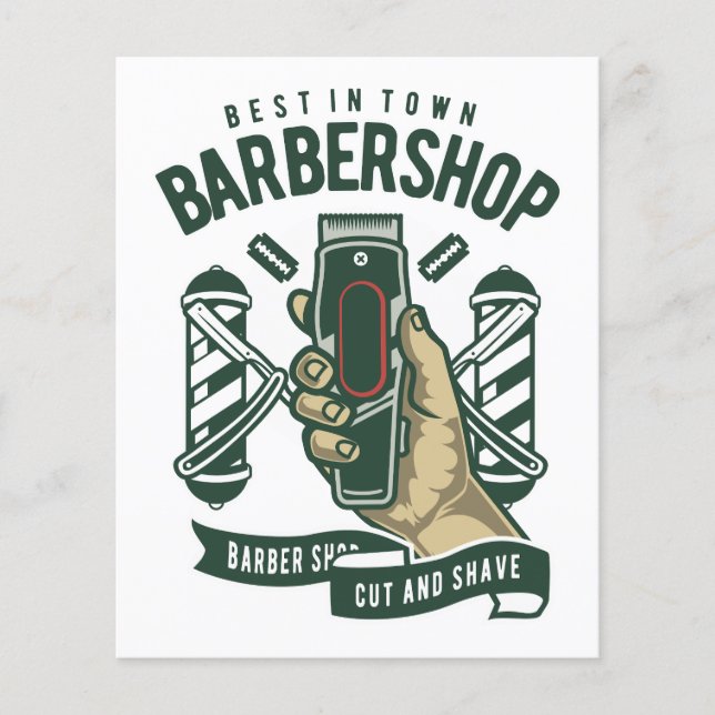 Best Barbershop Vintage Logo  Flyer (Front)