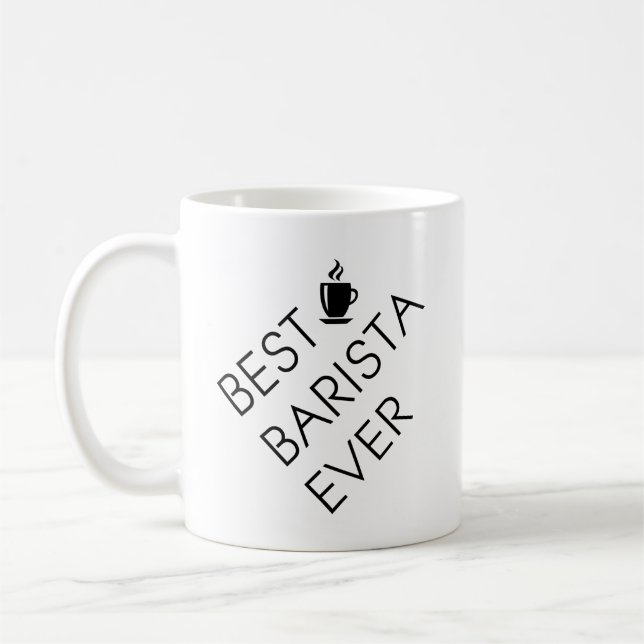 Best barista ever. Barista gift. Coffee lover gift Coffee Mug (Left)