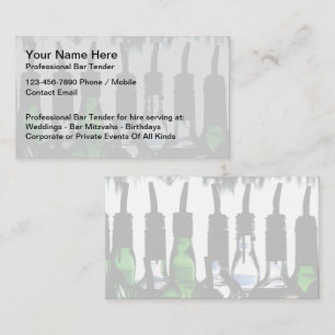 Best Bartender For Hire Business Cards