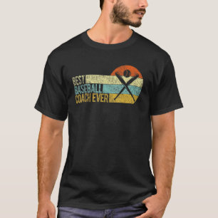 Best Baseball Coach Ever Baseball Team Coach Retro T-Shirt