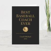 Best Baseball Coach Ever Elegant Black Gold Gift