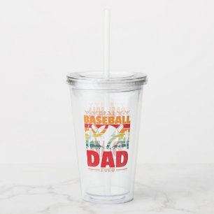 Best Baseball Dad Ever Acrylic Tumbler