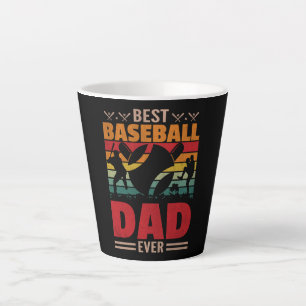 Best Baseball Dad Ever Latte Mug