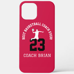 Best Basketball Coach Ever Red Sports Team Jersey  Case-Mate iPhone Case