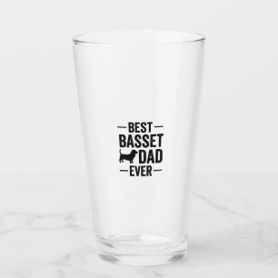 Best Basset Dad Ever Vintage Engraving Dog Shirt D Glass