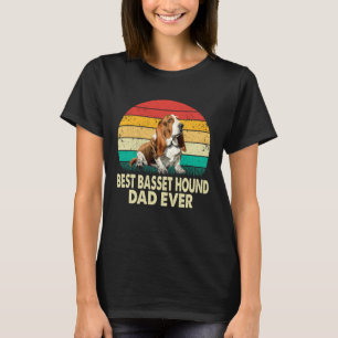 Best Basset Hound Dad Ever Retro Vintage T-Shirt