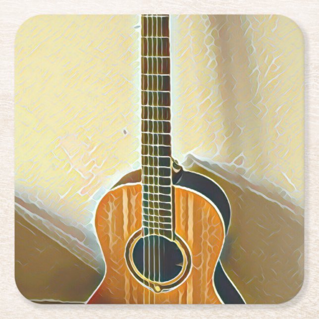 Best bassist ever square paper coaster (Front)