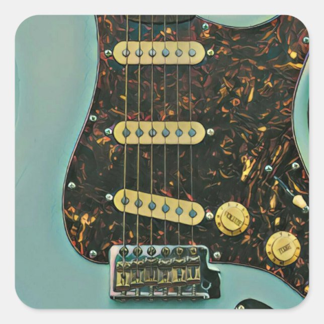 Best bassist ever square sticker (Front)