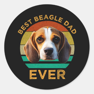 Best Beagle Dad Ever Classic Round Sticker