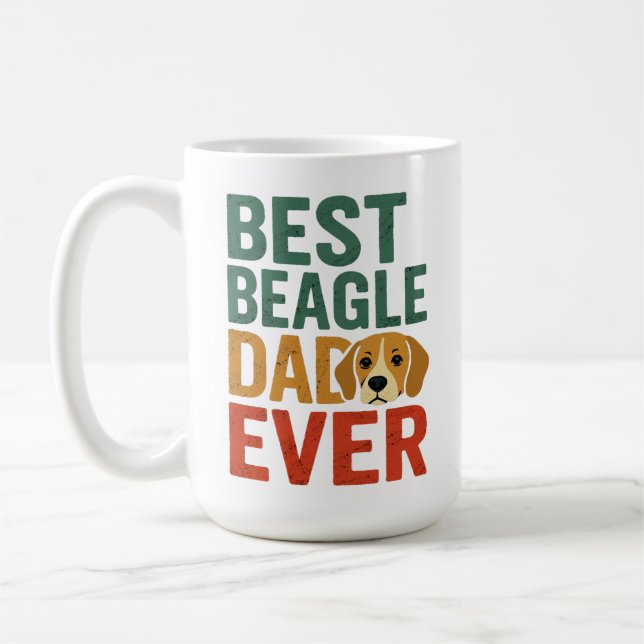Best Beagle Dad Ever Coffee Mug (Left)