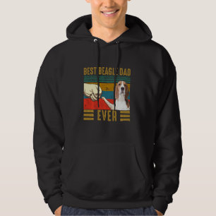 Best Beagle Dad Ever Retro Vintage Beagle Fathers Hoodie