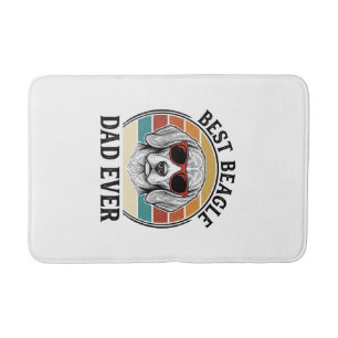 Best Beagle Dad Ever Vintage Beagle Shirt Design_1 Bath Mat