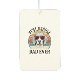 Best Beagle Dad Ever Vintage Beagle Shirt Design_1 Car Air Freshener
