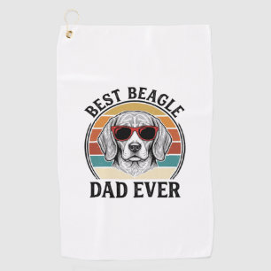 Best Beagle Dad Ever Vintage Beagle Shirt Design_1 Golf Towel