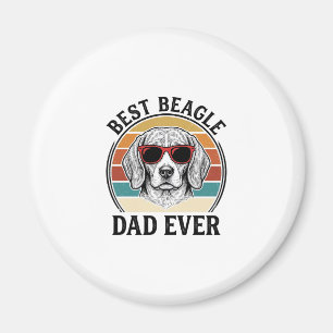 Best Beagle Dad Ever Vintage Beagle Shirt Design_1 Magnet