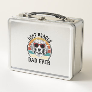 Best Beagle Dad Ever Vintage Beagle Shirt Design_1 Metal Lunch Box