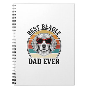 Best Beagle Dad Ever Vintage Beagle Shirt Design_1 Notebook