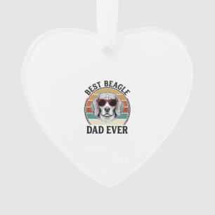 Best Beagle Dad Ever Vintage Beagle Shirt Design_1 Ornament