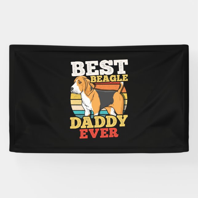 Best Beagle Dog Daddy Ever Banner (Horizontal)