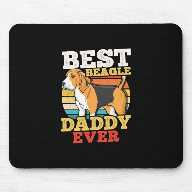 Best Beagle Dog Daddy Ever Mouse Mat (Front)