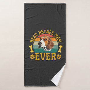 Best Beagle Mum Ever, Funny Beagle Dog Canine Bath Towel