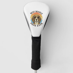 Best Beagle Papa Ever Vintage Dog Dad Shirt Design Golf Head Cover
