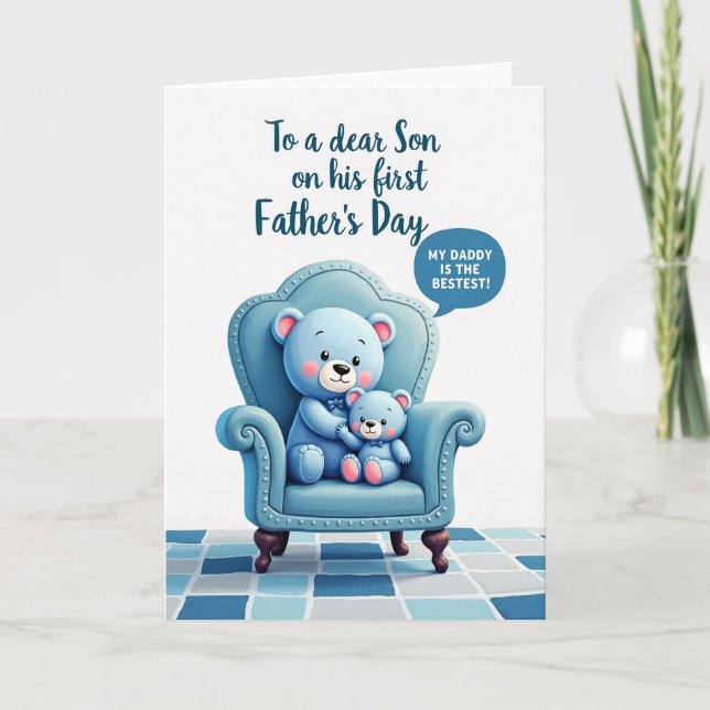 Best Bear Dad Ever Card (Front)