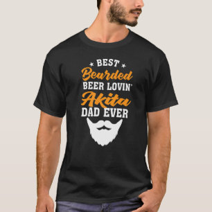 Best Bearded Beer Lovin' Pug Dad Dog Humour Pets T-Shirt