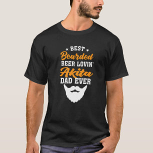 Best Bearded Beer Lovin' Pug Dad Dog Humour Pets T-Shirt