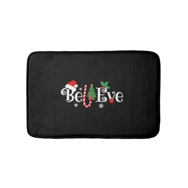 BEST BELIEVE CHRISTMAS PAJAMA SHIRT EVER Xmas Bath Mat (Front)