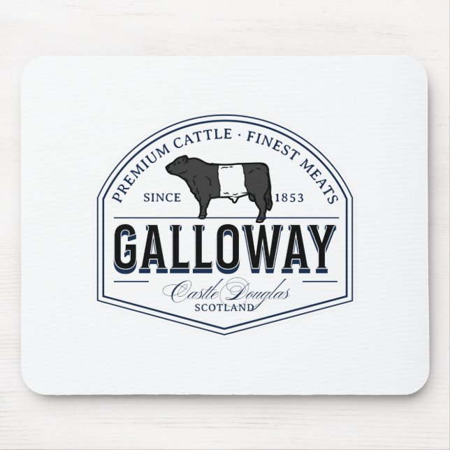 Best Belted Galloway Cattle Breed Badge Beltie Mouse Mat (Front)