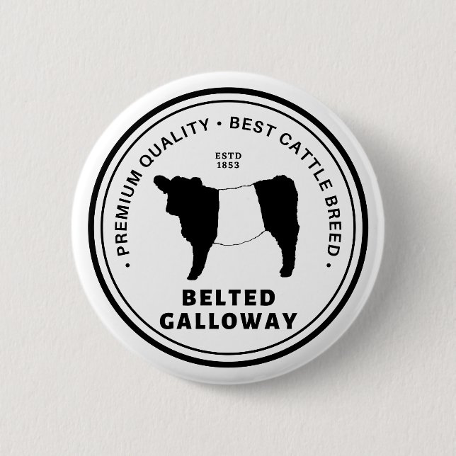 Best Belted Galloway Cattle Breed Badge Belties (Front)