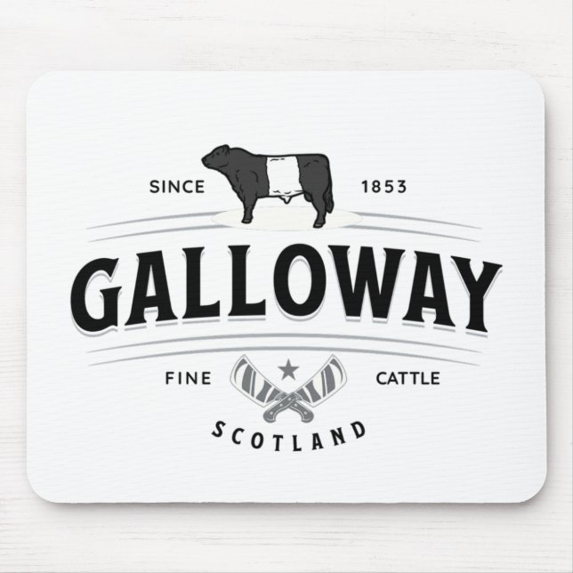 Best Belted Galloway Cattle Breed Badge Belties Mouse Mat (Front)