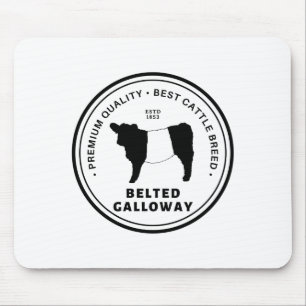 Best Belted Galloway Cattle Breed Badge Belties Mouse Mat