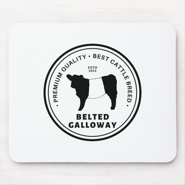 Best Belted Galloway Cattle Breed Badge Belties Mouse Mat (Front)