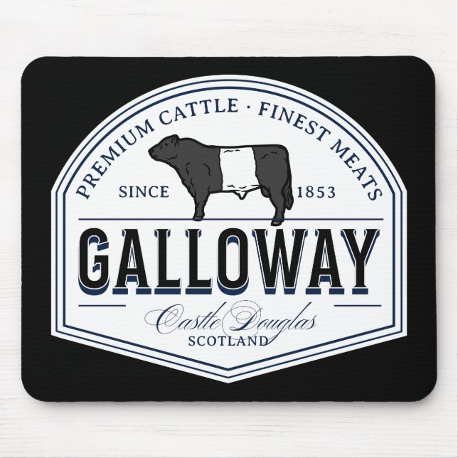 Best Belted Galloway Cattle Breed Badge Belties Mouse Mat (Front)
