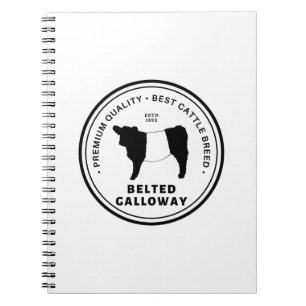 Best Belted Galloway Cattle Breed Badge Belties Notebook