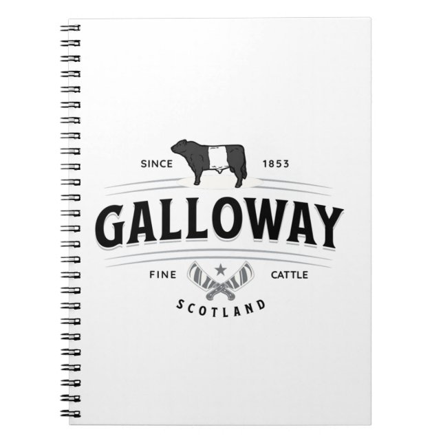 Best Belted Galloway Cattle Breed Badge Belties Notebook (Front)