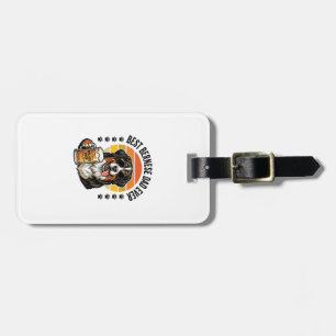 Best Bernese Dad Ever Vintage Dog Beer Shirt Desig Luggage Tag