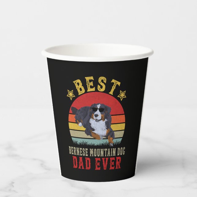 Best Bernese Mountain Dog Dad Paper Cups (Front)