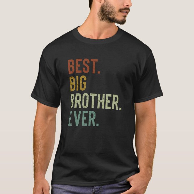 Best Big Brother 2023 Cool Retro Big Bro T-Shirt (Front)