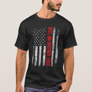 Best Big Brother Ever American Flag Fathers Day Ch T-Shirt