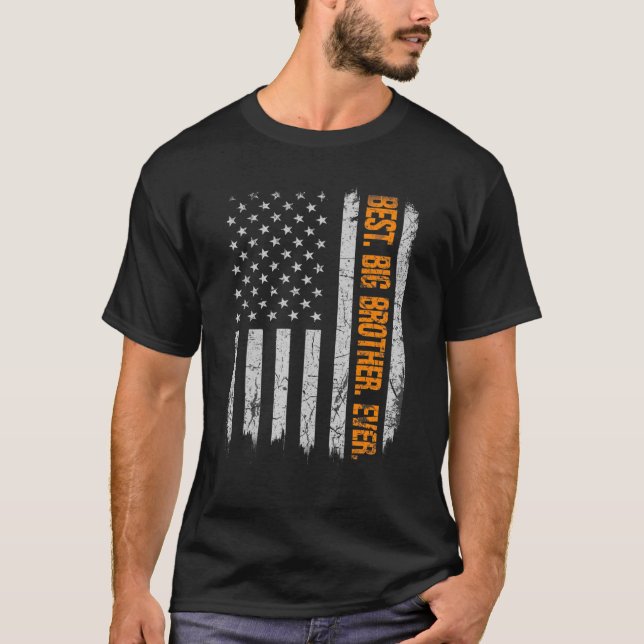 Best Big Brother Ever American Flag Fathers Day Ch T-Shirt (Front)