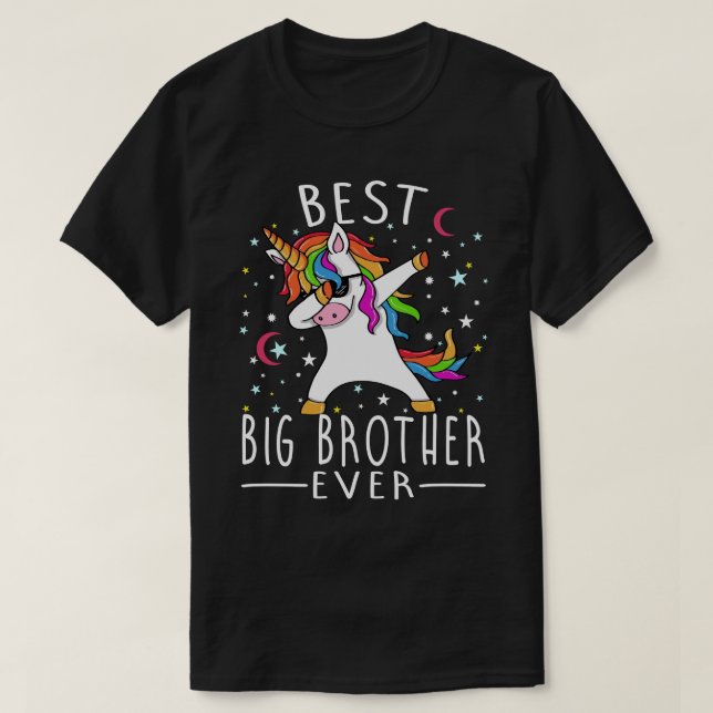 Best big brother Ever Dabbing Unicorn  T-Shirt (Design Front)