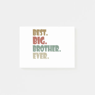 Best Big Brother Ever Older Sibling Teenager Gift Post-it Notes