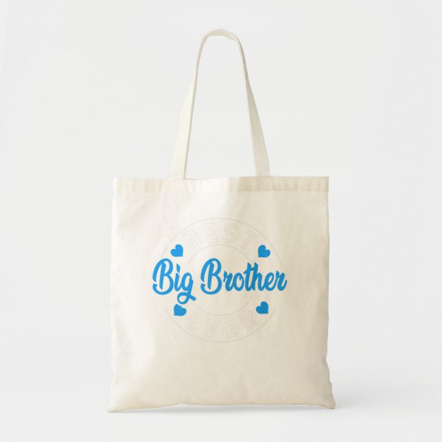 Best Big Brother Ever Retro Papa Funny Daddy Fathe Tote Bag (Front)